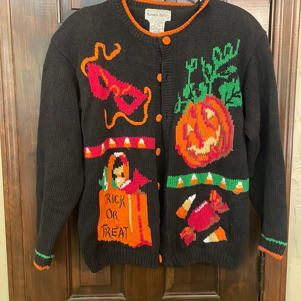 Alexandra Bartlett Halloween Sweater XL